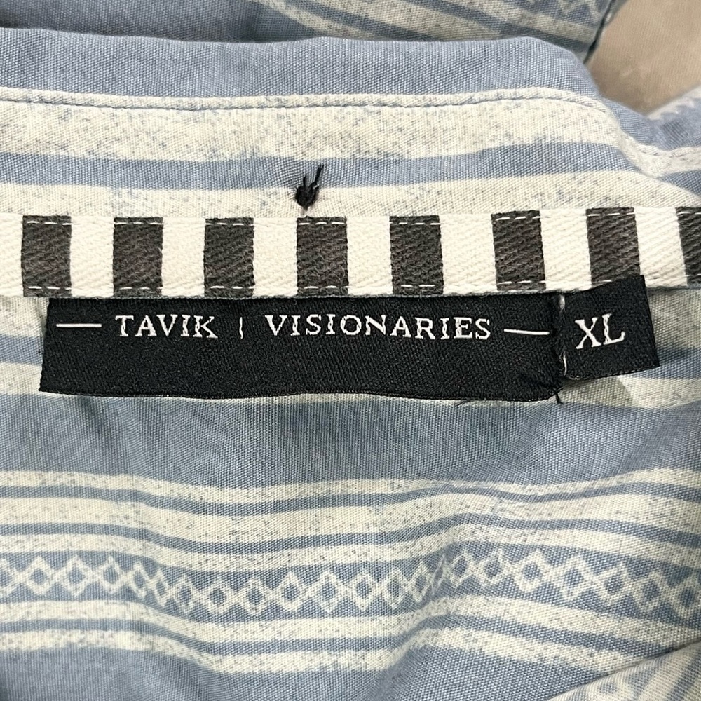 Tavik Light Blue Patterned Button Down Shirt NWT - image 7